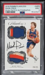 2016-17 Flawless Dual Patch Auto Mark Price /25 • Cleveland Cavs PSA 9 • Rare!! - Picture 1 of 5