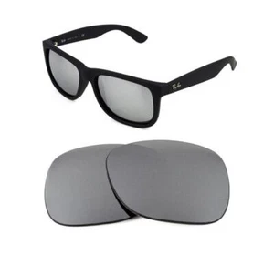NUEVO REEMPLAZO POLARIZADO SILVER ICE LENS FIT RAY BAN 4165 JUSTIN 54mm SUNGLASSE - Imagen 1 de 5