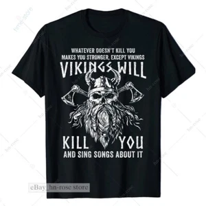 Vikings Culture Vikings Warriors Valhalla Odin Norse Nordic Mythology T-Shirt - Picture 1 of 5
