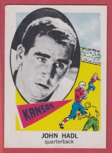 1961 NuCard Football # 117 John Hadl - Kansas - Box 734-340 - Picture 1 of 1