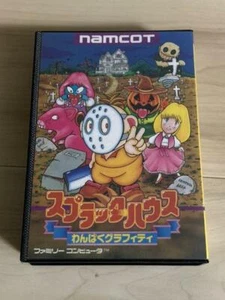 Famicom Splatterhouse Splatter House Box Nintendo Japan NES Used Good Manual - Picture 1 of 5