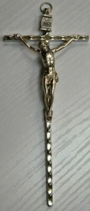 Crucifix Metal 130mm High x 55mm Wide, Silver Tone Colour, Made in Italy - Picture 1 of 2