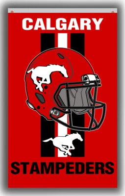Calgary Stampeders Football Team Memorable Flag 90x150cm3x5ft Helmet Best Banner - Image 1 of 4