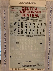 Calcomanías a microescala HO 87-570 Washington Central diésel locomotoras y caboose - Imagen 1 de 1
