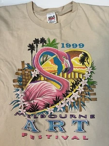 Camisa Flamenca Vintage Años 90 XL Melbourne Art Festival Playa Australia Floral 1999 - Imagen 1 de 14