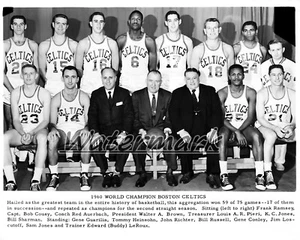 1960 NBA World Champion Boston Celtics Team Pic with Names 8 X 10 Photo Picture - Picture 1 of 1