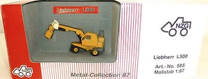 Liebherr L300 Scavatrice Escavatore Gommato Giallo Nzg 565 Metallo Collection H0 - Foto 1 di 8