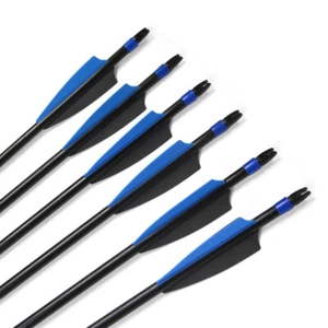 12 Pack Archery Fiberglass 31" Arrows Recurve Bow Longbow Hunting with Quiver - Picture 1 of 5