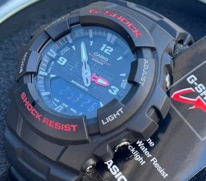 CASIO G-SHOCK G-100-1BVMES HERREN SCHWARZ DIGITAL ANALOG SCHWARZ ZIFFERBLATT UHR ** NEU MIT ETIKETT** - Bild 1 von 16