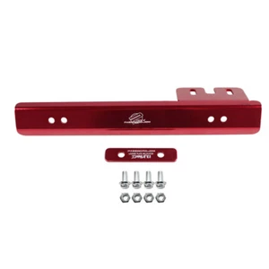 Universal RED Front Bumper License Plate Mount Bracket Relocator Holder Bar - Picture 1 of 5