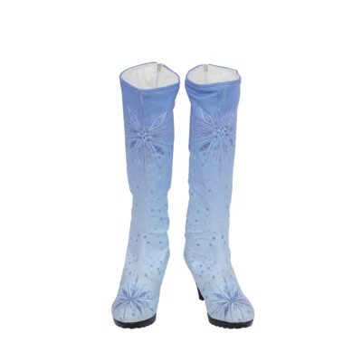 Frozen 2 Elsa Cosplay Winter Costume Sequins Queen Outfit With Boots - Image 1 of 4