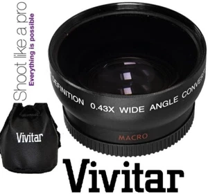 Hi Def Wide Angle Lens With Macro For Nikon 1 AW1 J5 (40.5mm Compatible) - Picture 1 of 5