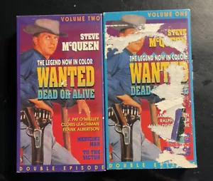 steve mcqueen 2 Vhs Lot. wanted dead or alive vol 1 and 2 - Picture 1 of 7
