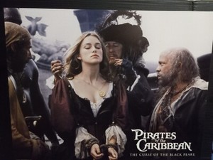 Lobby Card 2003 PIRATES OF THE CARIBBEAN Kiera Knightley captured Geoffrey Rush
