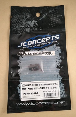JConcepts RC10 B5 B5M Aluminum Ultra Front Wheel Hex JCO2347-2 RC Buggy Parts - Image 1 of 3