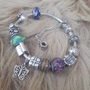 Pulsera Pandora Plata Esterlina 15 Cuentas, Pandora ALE 925 Dijes Cuentas 7.5" pulgadas - Imagen 1 de 8