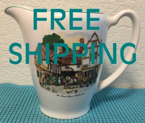 CLEARANCE *VTG Enesco Old Coach House, Wool hampton Water Pitcher 4" T X 7" W - Picture 1 of 10