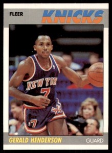 1987-88 Fleer Basketball Card Gerald Henderson New York Knicks #50