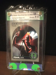 Pearl Jam-Eddie Vedder-2018 Seattle Hand Up Trading Card-Graded Card-RMU-9.-MT