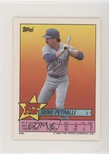 1989 Topps Super Star Sticker Back Cards Geno Petralli Chris Brown Ruben Sierra