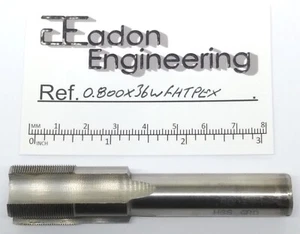 0.800" x 36TPI WF (Whitworth Form) Plug Tap, By Norman. HSS. - Imagen 1 de 1