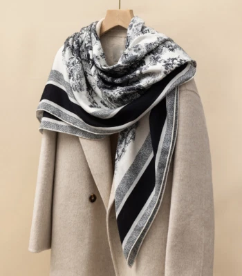 70% кашемир 30% шелк надежном шарф животное джунгли печать двойное лицо печать шаль 51» - Изображение 1 из 4