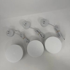 3 Google WIFI Access Point Router GJ2CQ WIFI Google Mesh w/ Power Cords - Picture 1 of 7