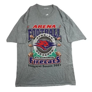 Arena Football Grey Short Sleeved Florida Cats Printed T-shirts For Mens Size L - Picture 1 of 5