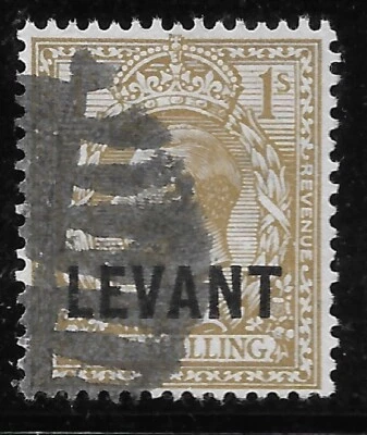 1921 British Levant Turkey 1921 Sc#53 SG#L21 Fine Used🔥Split  WMark - Image 1 of 3