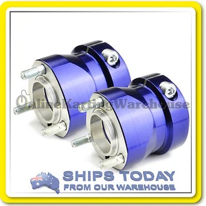 GO KART REAR HUBS SUIT 50MM AXLE 70MM LONG HIGH QUALITY BLUE SET OF 2 BRAND NEW - Picture 1 of 4
