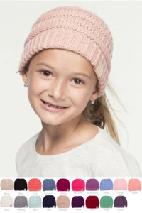 C.C Kids Toddler Children Girl Boy Ribbed Knit Winter Hat beanie 2-6yr - Picture 1 of 31
