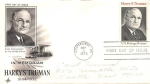 Stamps First Day Cover President Harry S. Truman Dated May 8, 1973 - Picture 1 of 1
