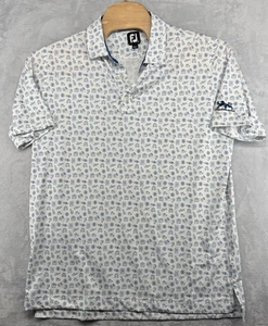 Camisa polo Footjoy FJ Firethorne AOP de viaje con estampado de golf para hombre talla XL USADA EN EXCELENTE ESTADO - Imagen 1 de 6