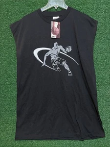Neu mit Etikett Vintage Y2K And1 Streetball Baller Logo ärmelloses schwarzes T-Shirt Gr. Large - Bild 1 von 7