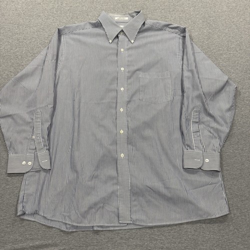 VANS Camicia elegante uomo Van Heu taglia 17 1 2 34 35 bianco blu a righe misto cotone