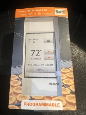Schluter Ditra Heat Pantalla Táctil Termostato Programable 120/240v DITRA-HEAT-E-RT Foto 1 de 3