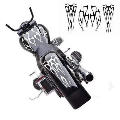 Kit de calcomanías adhesivas de llama para moto tanque de gasolina y guardabarros fáciles de aplicar y quitar Foto 1 de 4