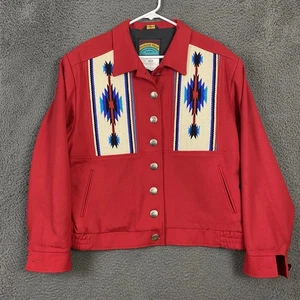 Cappotto giacca tribale azteca lana Chimayo Pioneer Wear vintage USA - Foto 1 di 12