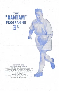 COVENTRY CITY V BARROW ~ LEAGUE CUP 1ST RD ~ 10 OCTOBER 1960 - Picture 1 of 3