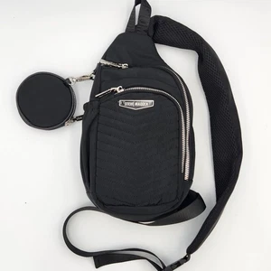 Steve Madden Aurora gesteppter Sling Rucksack mit Geldbörse schwarz neu ohne Etikett - Bild 1 von 13