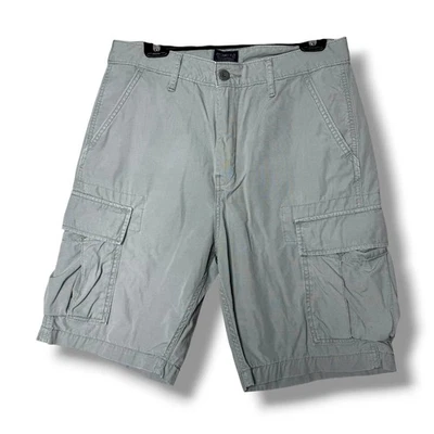 Bermuda Levis Cargo Masculina 30 Cinza Utilitário Tática Ripstop Zíper Mosca - Imagem 1 de 4