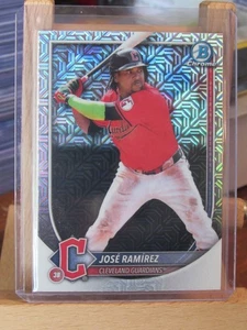 2025 BOWMAN CHROME JOSE RAMIREZ CLEVELAND GUARDIANS MOJO REFRACTOR - Picture 1 of 2