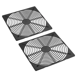 203mm Fan Filter, 2 Pack ABS Plastic Ventilator Grill Protector Guard, Black - Photo 1/6