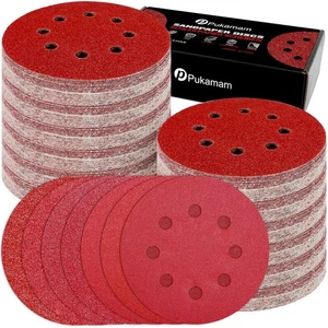140 Stück 125 mm Schleifscheiben 40/60/80/120/180/240/400 Körnung für Exzenter... - Bild 1 von 12