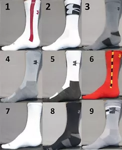 Under Armour Socks Mens Crew Training Performance Football Workout Gym Adult LG - Picture 1 of 1