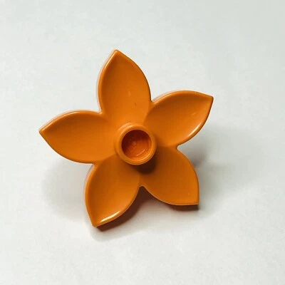 6510 LEGO Duplo Piezas Planta Flor - Naranja con 1 Tachuela Superior Foto 1 de 3