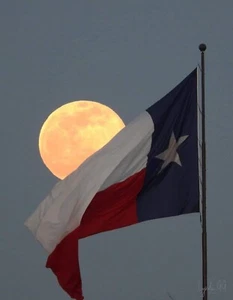 TEXAS STATE FLAG (Full Moon) POSTER 24 X 18 Inches Beautiful!! - Picture 1 of 2