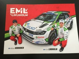 CP POSTCARD CARTOLINA VW VOLKSWAGEN POLO LINDHOLM RALLY CATALUNYA 2019 WRC - Bild 1 von 2