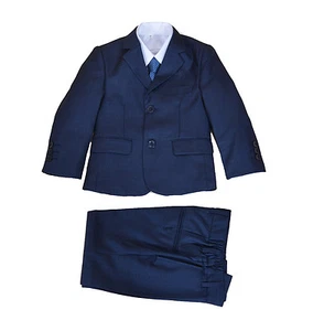 Blue 5 Piece Boy Suits Boys Wedding Suit Page Boy Party Prom 2-15 Years - Picture 1 of 4