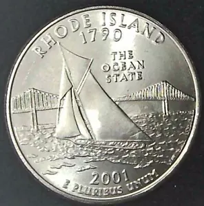 2001-P 25C State Quarter Rhode Island BU CLAD (I choose) uu - Picture 1 of 2